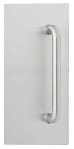 209 INTERIOR PLATE WITH CYLINDER HOLE & P4 PULL HANDLE LH Satin Stainless