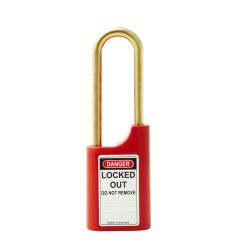 215P 40MM POLY PADLOCK 50MM POLY 6MM DIA SHACKLE - RED 6KA TP No Finish