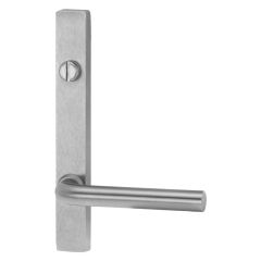 224 EXTERIOR PLATE WITH PRIVACY INDICATOR EMERGENCY TURN & 98 LEVER Satin Stainless
