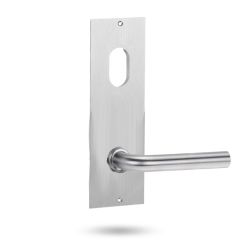 225 INTERIOR PLATE WITH CYLINDER HOLE & 98 LEVER Satin Stainless