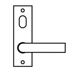 225 SERIES INTERIOR PLATE TURN AND LEVER Satin Stainless