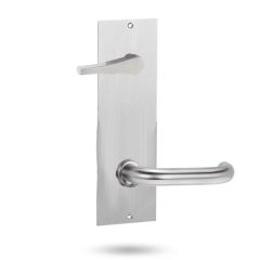 225 INTERIOR PLATE WITH DISABLED TURN & 70 LEVER LH Satin Stainless