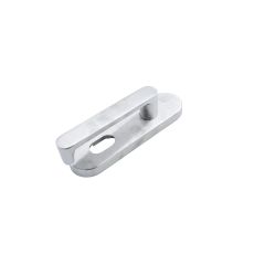 2801 ROUND END PLATE WITH CYLINDER HOLE & 166 LEVER Satin Chrome