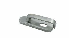 2801 ROUND END PLATE WITH CYLINDER HOLE & 131 LEVER Satin Chrome