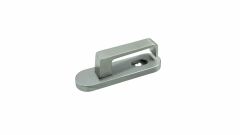 2801 ROUND END PLATE WITH CYLINDER HOLE & 90 LEVER Satin Chrome