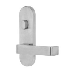 2804 ROUND END PLATE WITH TURN & 90 LEVER Satin Chrome