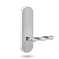 2805 ROUND END PLATE WITH 104 LEVER Satin Chrome