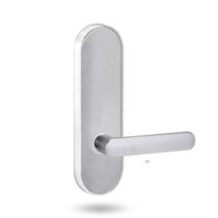 2805 ROUND END PLATE WITH 106 LEVER Satin Chrome
