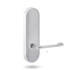 2805 ROUND END PLATE WITH 115 LEVER Satin Chrome