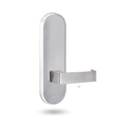2805 ROUND END PLATE WITH 90 LEVER Satin Chrome