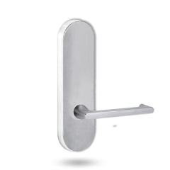2805 ROUND END PLATE WITH 118 LEVER Satin Chrome