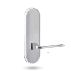 2805 ROUND END PLATE WITH 123 LEVER Satin Chrome