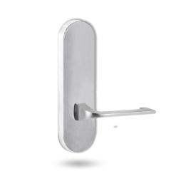 2805 ROUND END PLATE WITH 124 LEVER Satin Chrome