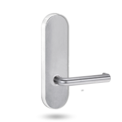 2805 ROUND END PLATE WITH 144 LEVER Satin Chrome