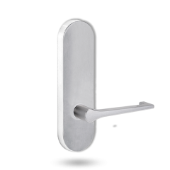 2805 ROUND END PLATE WITH 145 LEVER Satin Chrome