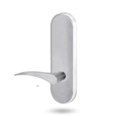 2805 ROUND END PLATE WITH 153 RH LEVER Satin Chrome