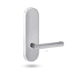 2805 ROUND END PLATE WITH 155 LEVER Satin Chrome