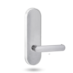 2805 ROUND END PLATE WITH 166 LEVER Satin Chrome