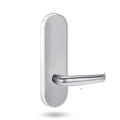2805 ROUND END PLATE WITH 180 LEVER Satin Chrome
