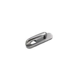 2901 INT ROUND END PLATE WITH CYLINDER HOLE & LEVER 180 Satin Chrome