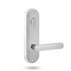 2904 ROUND END PLATE WITH TURN & 106 LEVER Satin Chrome