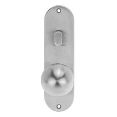 2904 ROUND END PLATE WITH TURN & 20 KNOB Satin Chrome