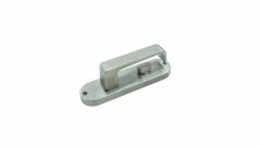 2904 ROUND END PLATE WITH TURN & 90 LEVER Satin Chrome