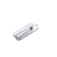 2905 ROUND END PLATE WITH 166 LEVER Satin Chrome