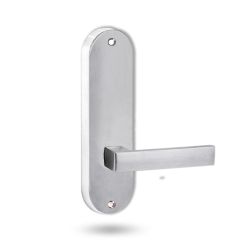 2905 ROUND END PLATE WITH 101 LEVER Satin Chrome