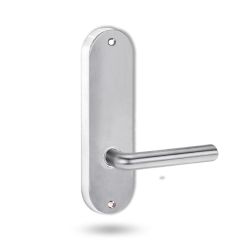 2905 ROUND END PLATE WITH 104 LEVER Satin Chrome