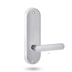 2905 ROUND END PLATE WITH 106 LEVER Satin Chrome