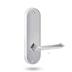 2905 ROUND END PLATE WITH 116 LEVER Satin Chrome