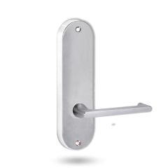 2905 ROUND END PLATE WITH 118 LEVER Satin Chrome