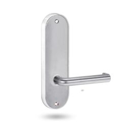 2905 ROUND END PLATE WITH 144 LEVER Satin Chrome