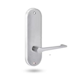 2905 ROUND END PLATE WITH 145 LEVER Satin Chrome