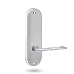 2905 ROUND END PLATE WITH 132 LEVER Satin Chrome