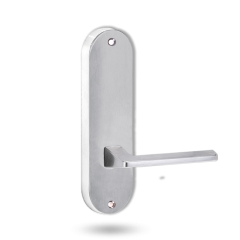 2905 ROUND END PLATE WITH 178 LEVER Satin Chrome