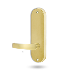 2905 ROUND END PLATE WITH 47 LEVER RH Polished Brass Unlacquered