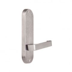 2905 ROUND END PLATE WITH 90 LEVER Satin Chrome