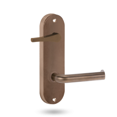 2939 ROUND END PLATE WITH DISABLED TURN & 102 LEVER Oil Rubbed Bronze