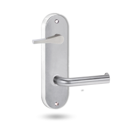 2939 ROUND END PLATE WITH DISABLED TURN & 102 LEVER Chrome Plate