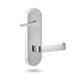 2939 ROUND END PLATE WITH DISABLED TURN & 131 LEVER Satin Chrome