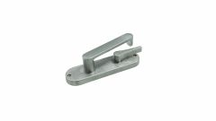 2939 ROUND END PLATE WITH DISABLED TURN & 166 LEVER Satin Chrome