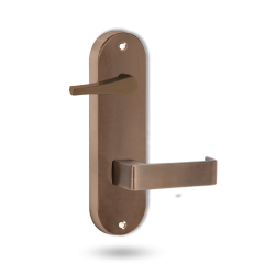 2939 ROUND END PLATE WITH DISABLED TURN & 90 LEVER Arch Bronze Unlacquered