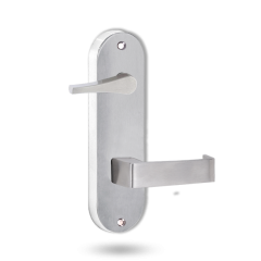 2939 ROUND END PLATE WITH DISABLED TURN & 90 LEVER Chrome Plate