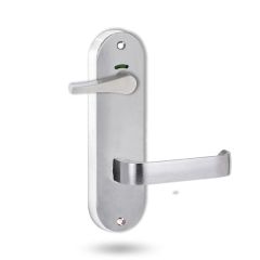 2941 ROUND END PLATE PRIVACY IND DISABLED TURN & 131 LEVER SYNERGY Satin Chrome