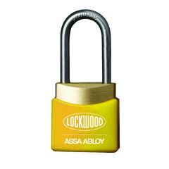 312A D/LOCKING PADLOCK 19MM S/STEEL 4.8MM DIA SHACKLE - YELLOW WINDOW COVER KA No Finish