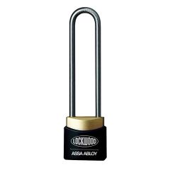 312A D/LOCKING PADLOCK 50MM S/STEEL 4.8MM DIA SHACKLE - BLACK COVER KD ENG1 TP No Finish