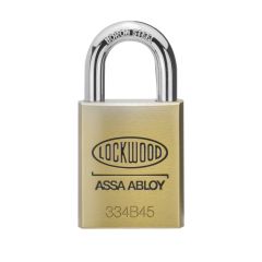 334B 45MM BRASS BODY PADLOCK 25MM BORON STEEL 8.7MM DIAMETER SHACKLE - 6RP TP No Finish