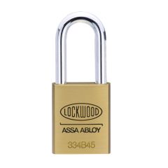 334B 45MM BRASS BODY PADLOCK 48MM BORON STEEL 8.7MM DIAMETER SHACKLE - 6RP TP No Finish